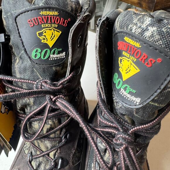NWT Mossy Oak Boots Herman Survivors Insulate Camo Hunting Work 9.5 W Camouflage - Picture 3 of 9